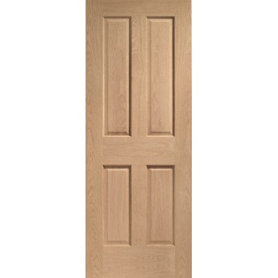 Pre Finished Oak Victorian 4 Panel Internal Fire Door  - Door Size, HxW: 